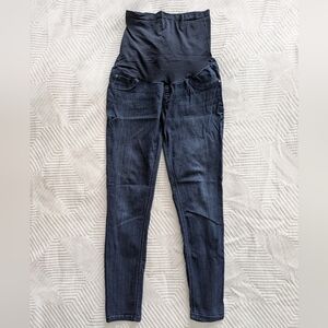 Indigo Blue Women's Full Panel Maternity Jeans - Dark Blue